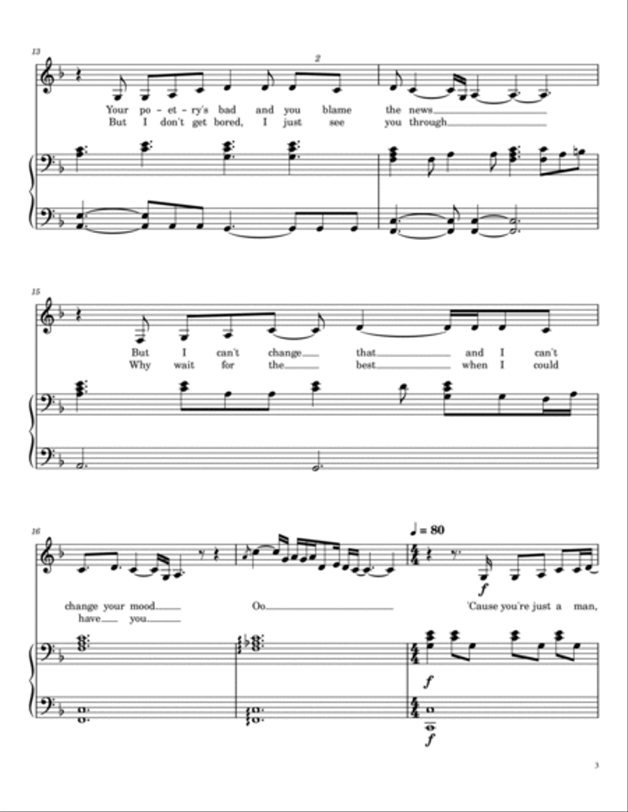 Norman Fucking Rockwell Piano Solo scores gallery preview page 3
