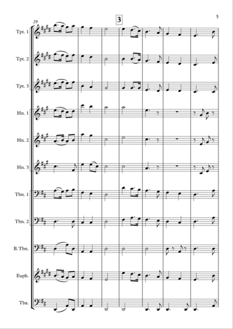 Joy to the World (Handel arr. Timothy R Wheeler) Small Ensemble scores gallery preview page 5
