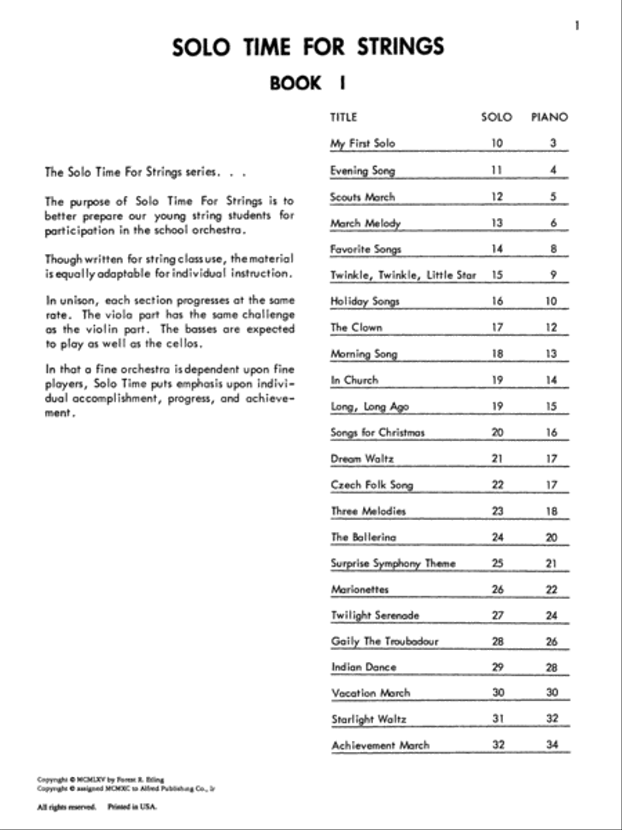 Solo Time for Strings, Book 1 Chamber Orchestra scores gallery preview page 6