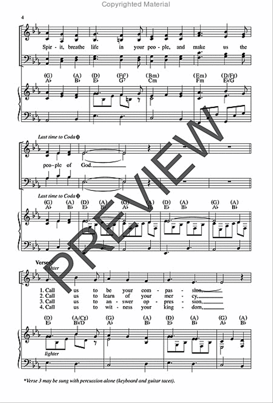 Send Down the Fire 4-Part scores gallery preview page 4