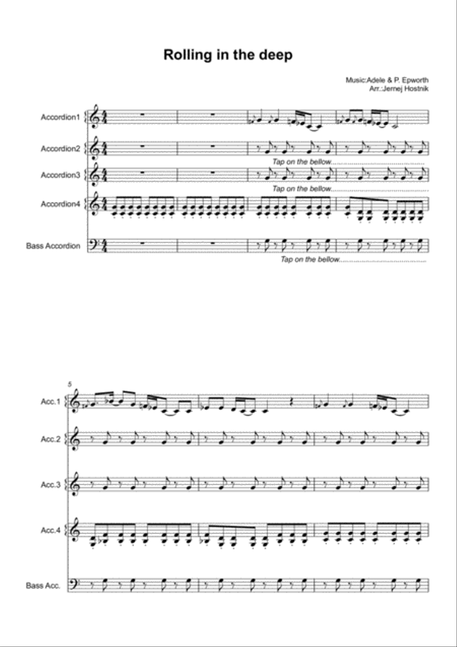 Rolling In The Deep Small Ensemble scores gallery preview page 2