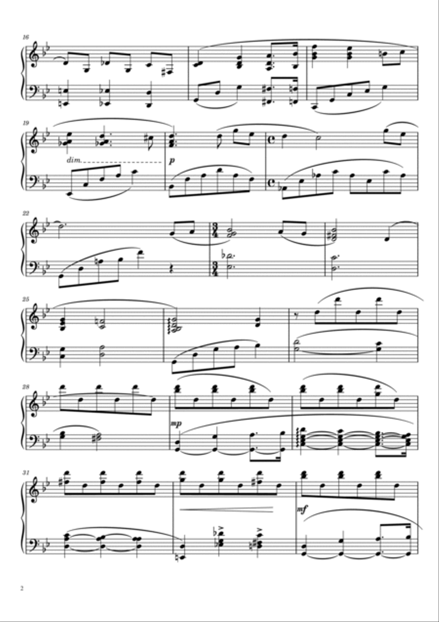 Hana-bi Hana-bi Piano Solo scores gallery preview page 2