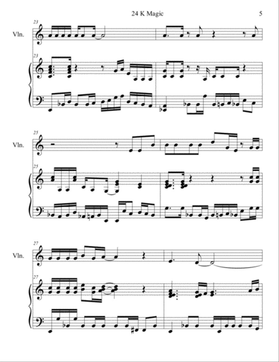 24K Magic 24K Magic String Duet scores gallery preview page 5