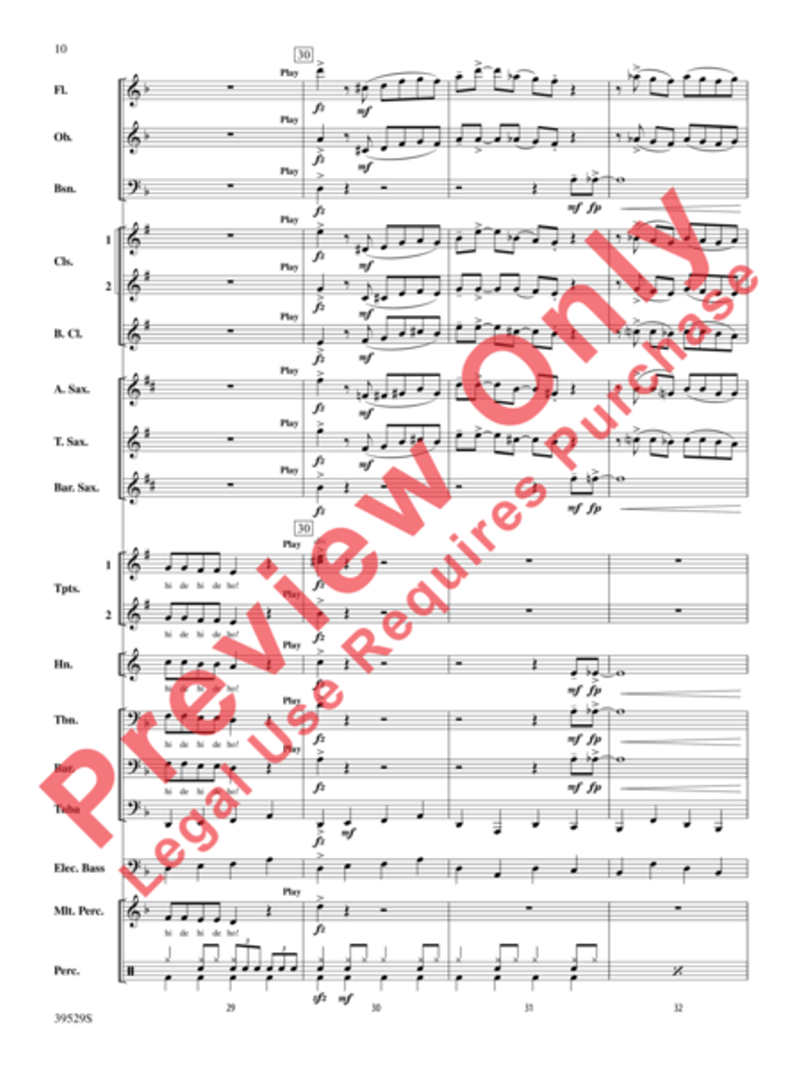 Minnie the Moocher Concert Band scores gallery preview page 11