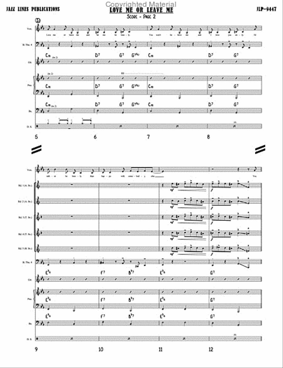 Love Me Or Leave Me Orchestra scores gallery preview page 5