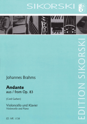 Book cover for Andante from Op. 83