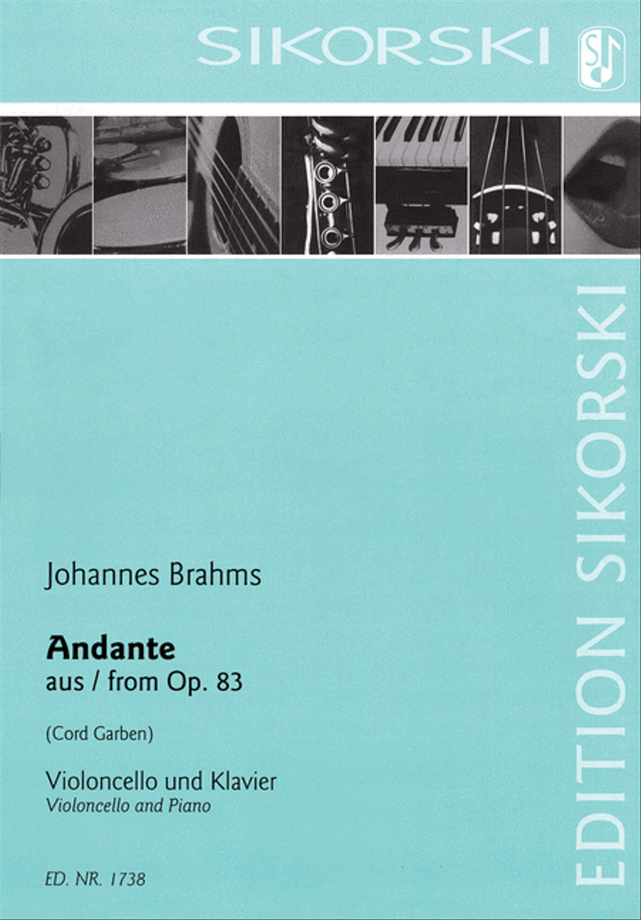 Andante from Op. 83 Andante from Op. 83 Piano Accompaniment scores gallery preview page 1