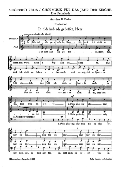 Psalm 31 In dich hab ich gehoffet, Herr (1948)