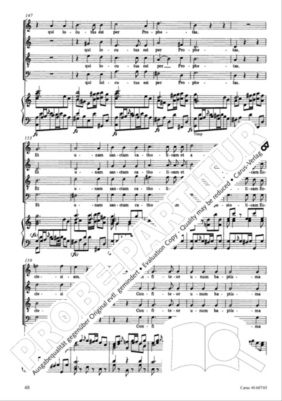 Mass in time of war (Missa in tempore belli) 4-Part scores gallery preview page 55