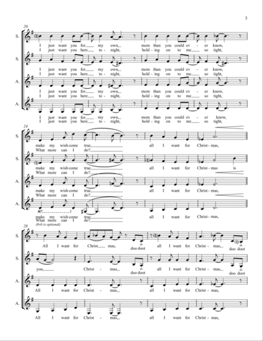 All I Want For Christmas Is You All I Want For Christmas Is You SSAA scores gallery preview page 4