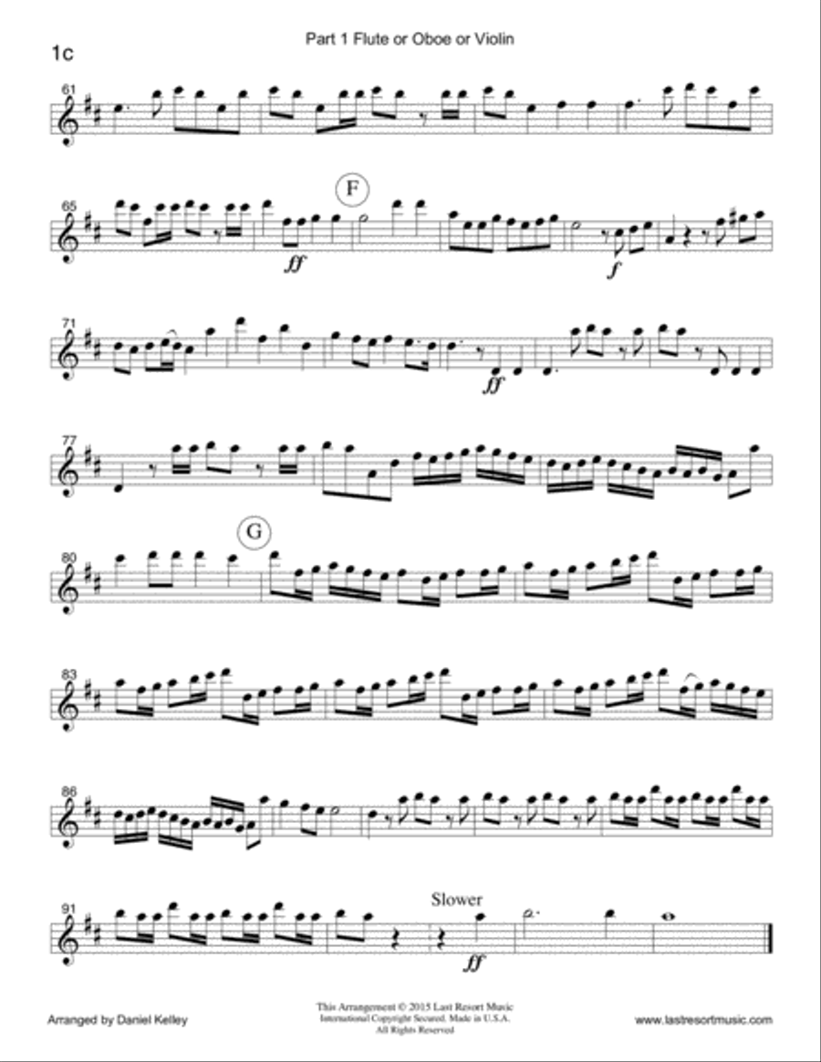 Handel's Messiah for String Trio (2 Violins & Cello) Set of 3 Parts