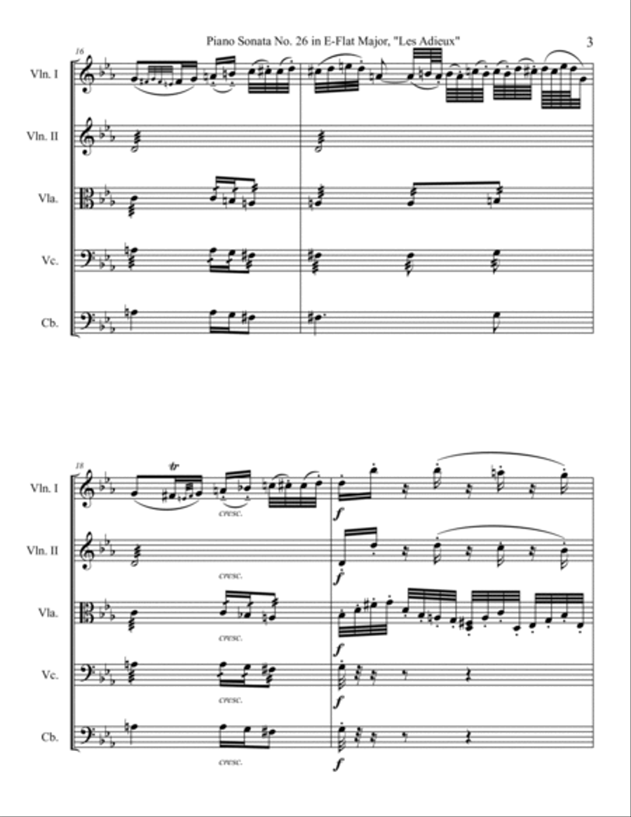 Les Adieux Sonata, Abwesenheit (