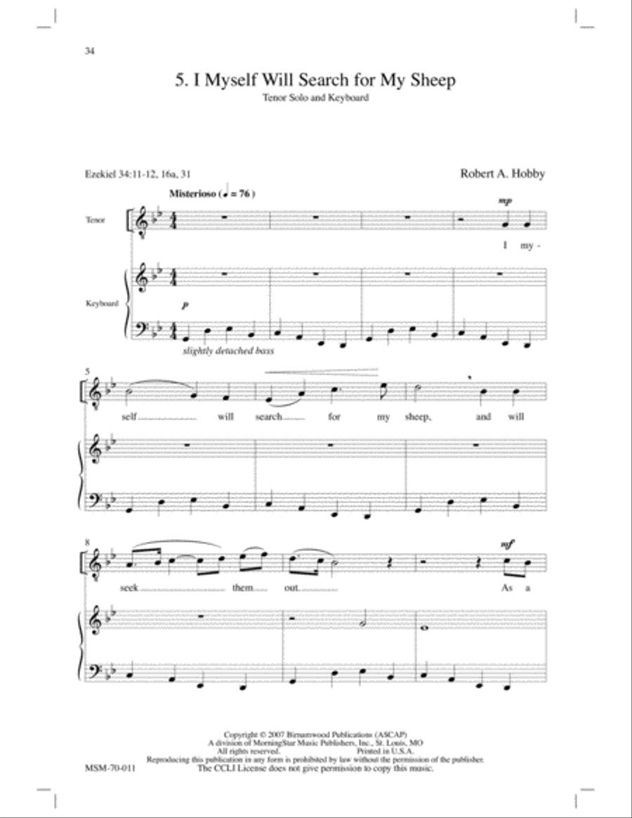 The Good Shepherd (Choral Score) image number null