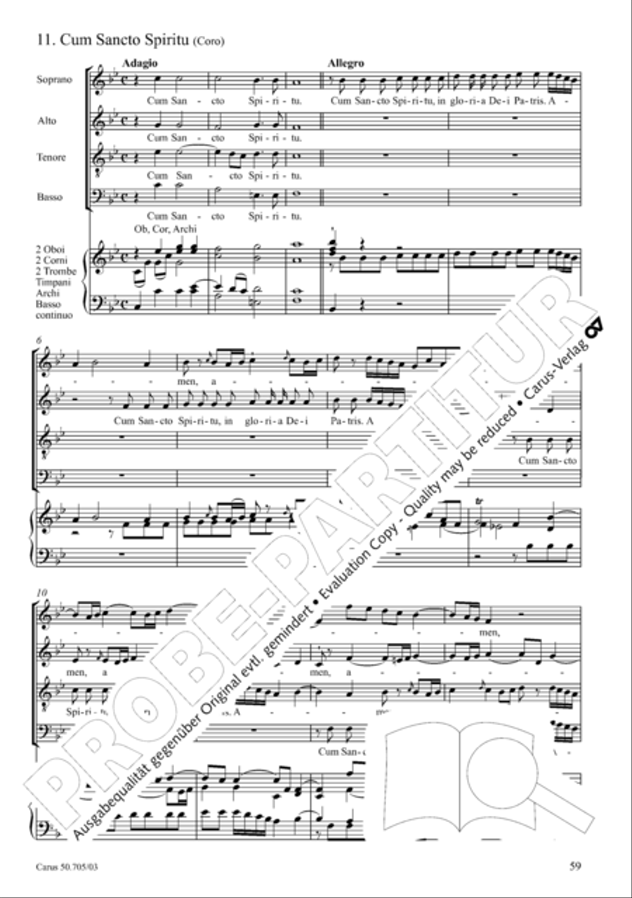 Missa in g. Hasse-Werkausgabe IV/3 4-Part scores gallery preview page 68