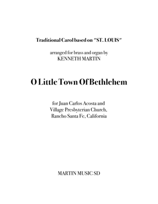 O Little Town Of Bethlehem (ST LOUIS)