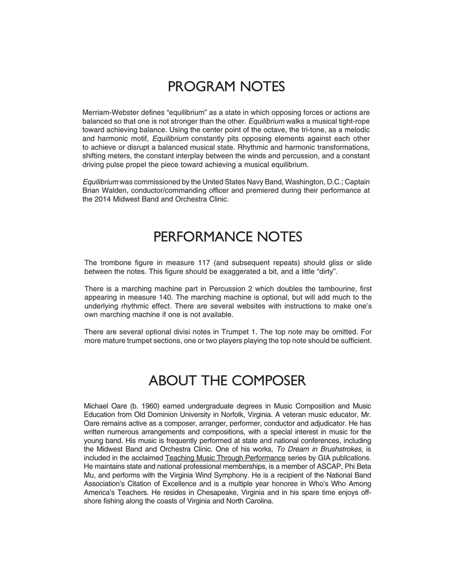 Equilibrium - Conductor Score (Full Score) Concert Band scores gallery preview page 2