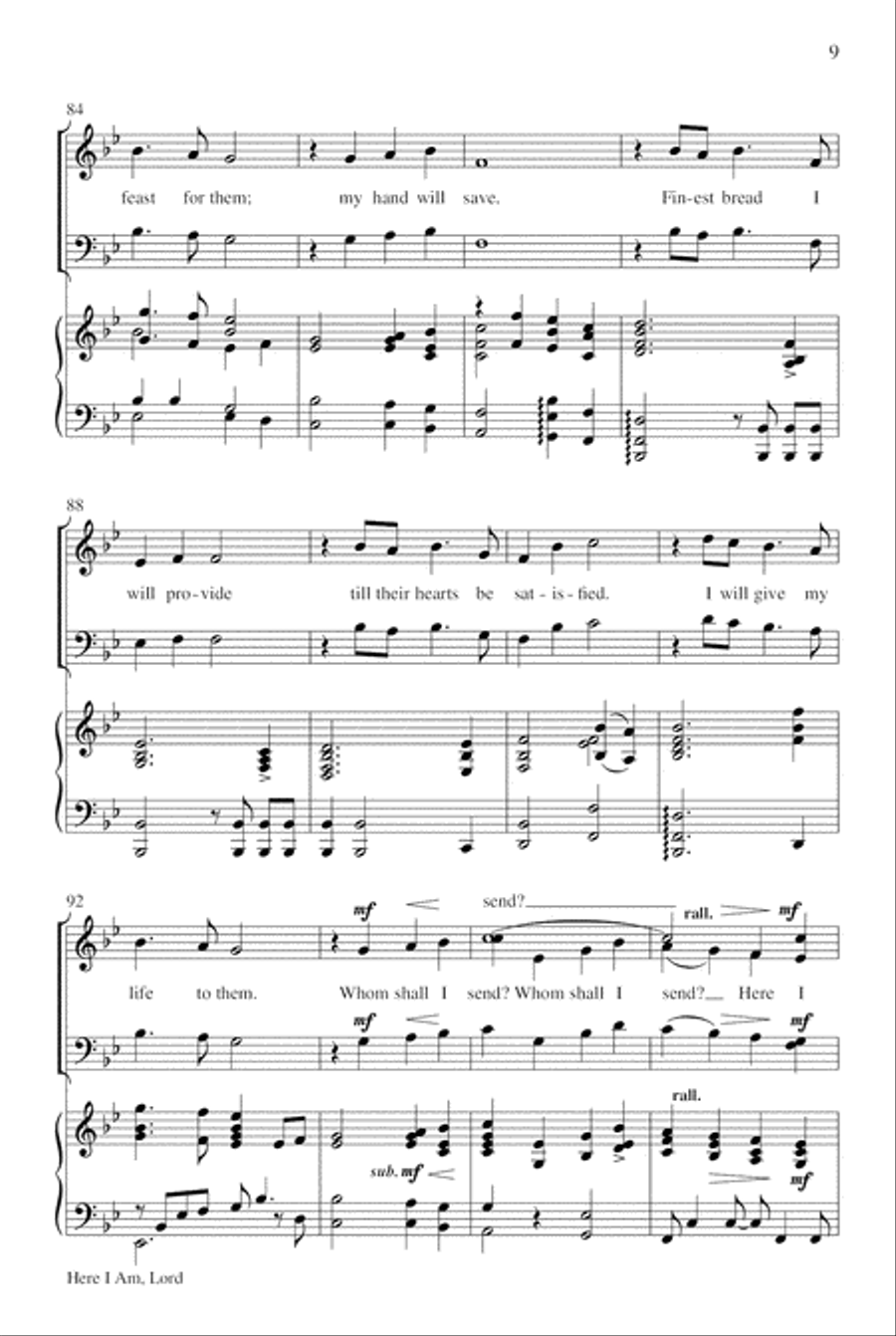 Here I Am, Lord Choir scores gallery preview page 10