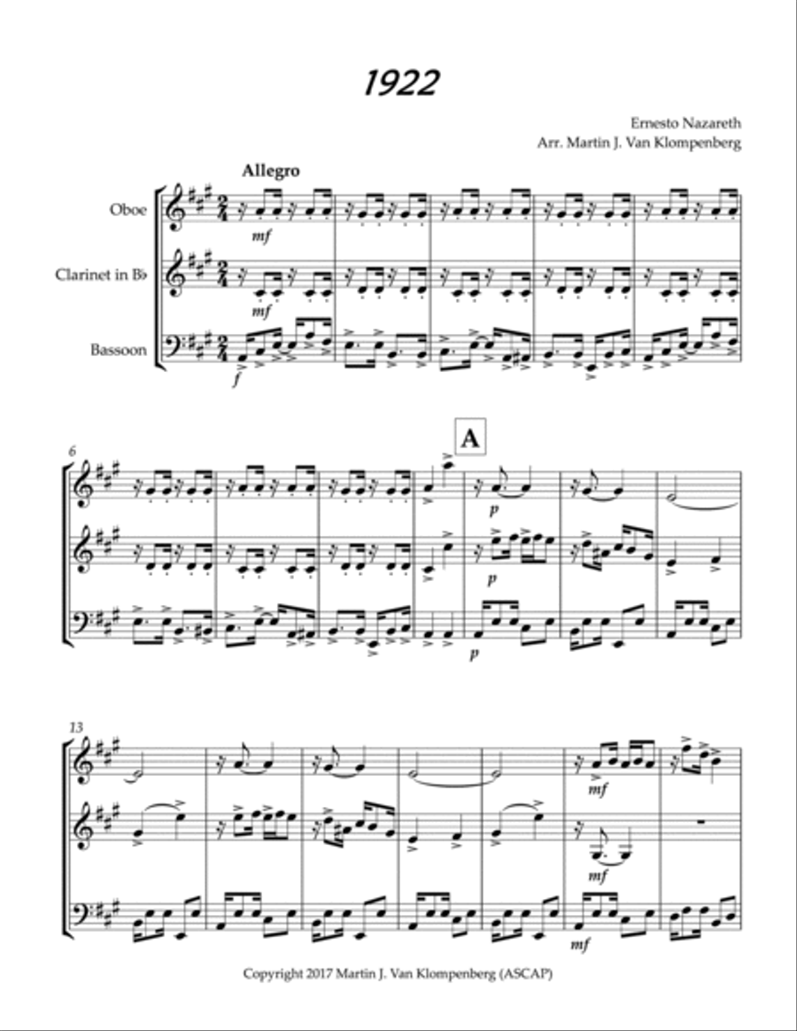1922 1922 Woodwind Trio scores gallery preview page 4
