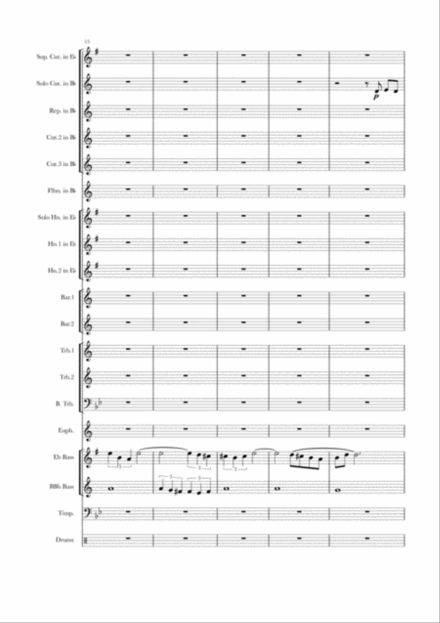 Weardale Dawn & Variations for Brass Band Brass Band scores gallery preview page 3