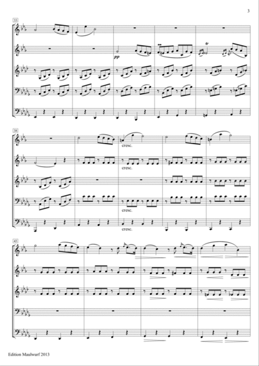 Funeral March (Chopin) Brass Quintet scores gallery preview page 3