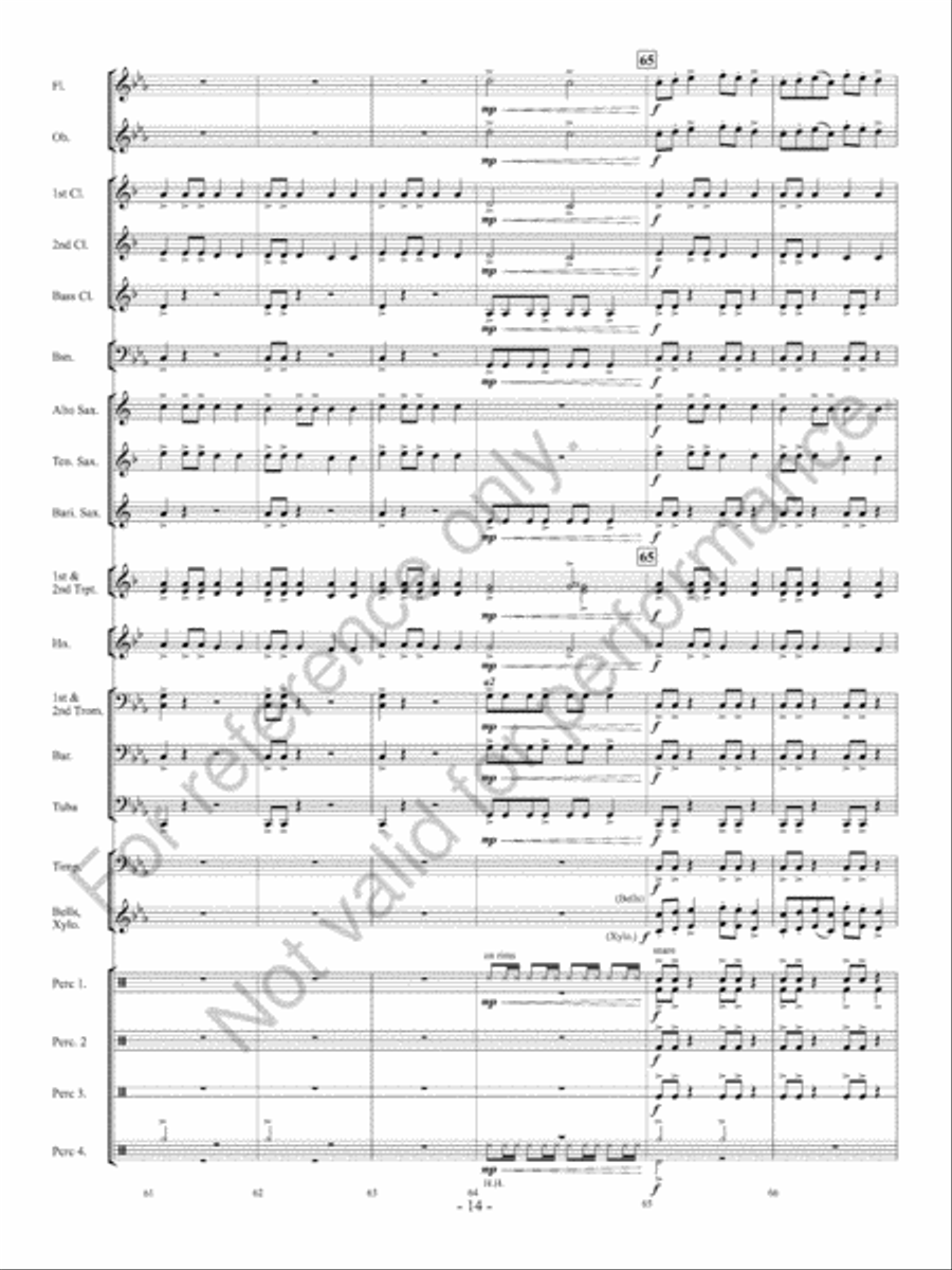 Ancient Conquest Concert Band scores gallery preview page 15