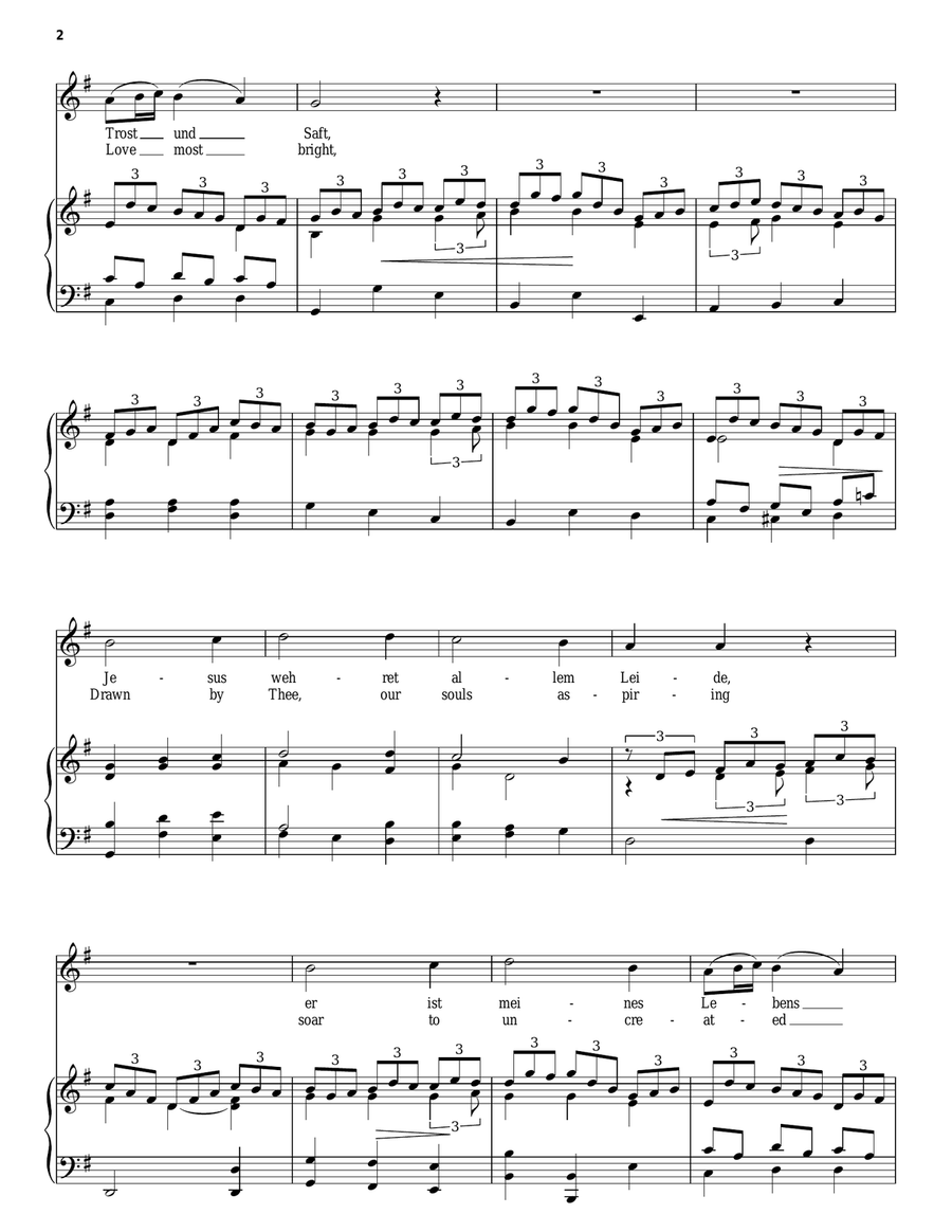 Jesus Bleibet Meine Freude Piano, Vocal, Guitar scores gallery preview page 2