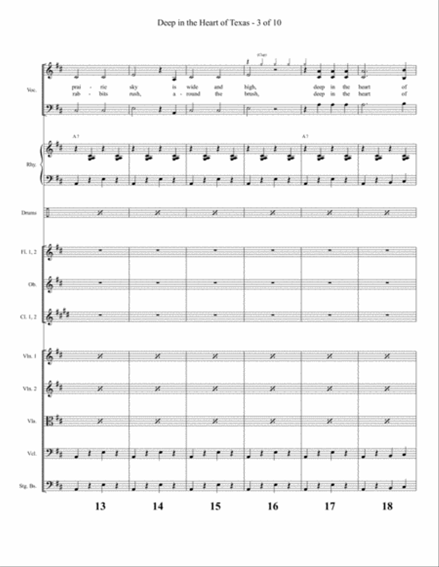 Deep In The Heart Of Texas Small Ensemble scores gallery preview page 4