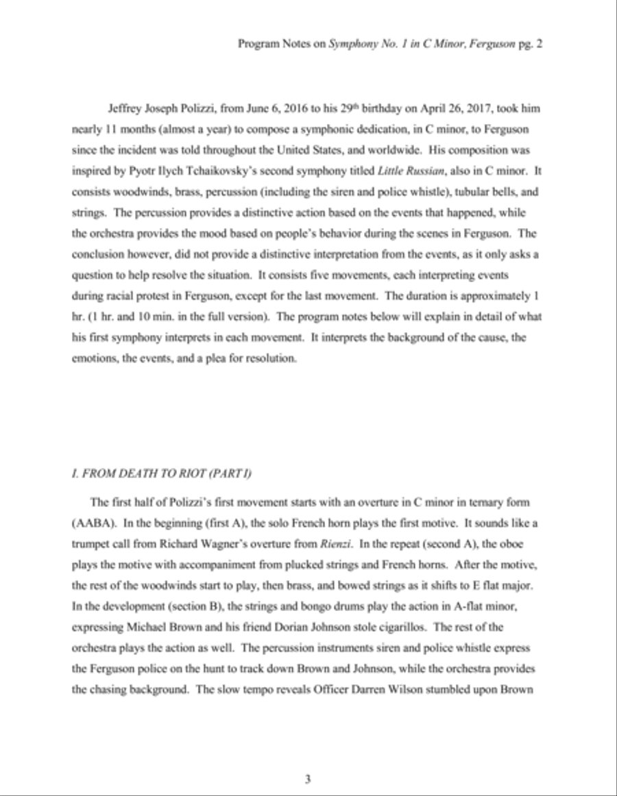 Symphony No. 1 in C Minor, Ferguson Full Orchestra scores gallery preview page 3