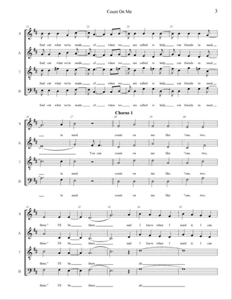 Blue Christmas Blue Christmas 4-Part scores gallery preview page 3