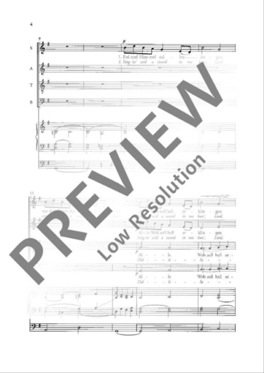 Singin’ wid a sword in ma han’, Lord 4-Part scores gallery preview page 4