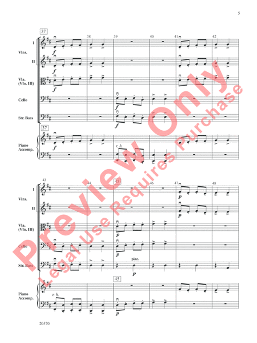 Sword Dance String Orchestra scores gallery preview page 6
