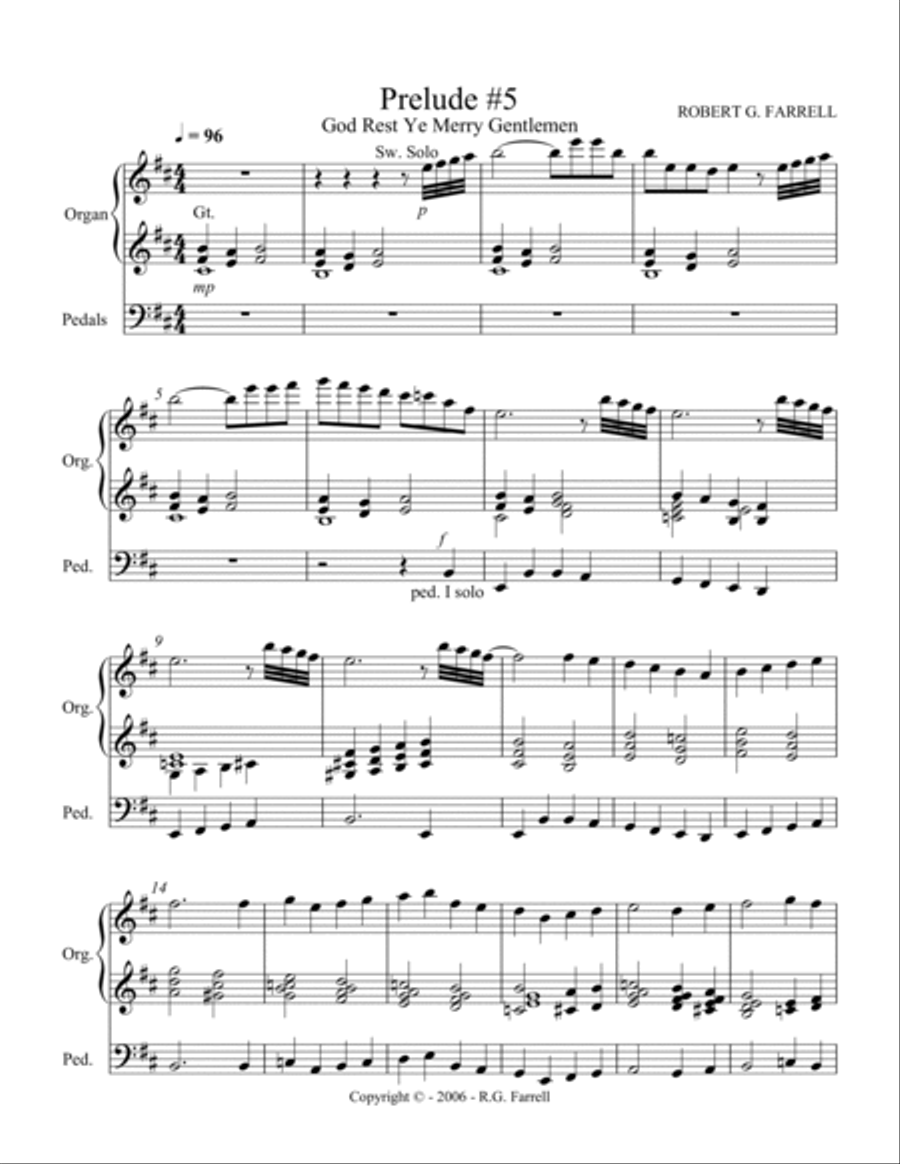Prelude No. 5 Organ Solo scores gallery preview page 2