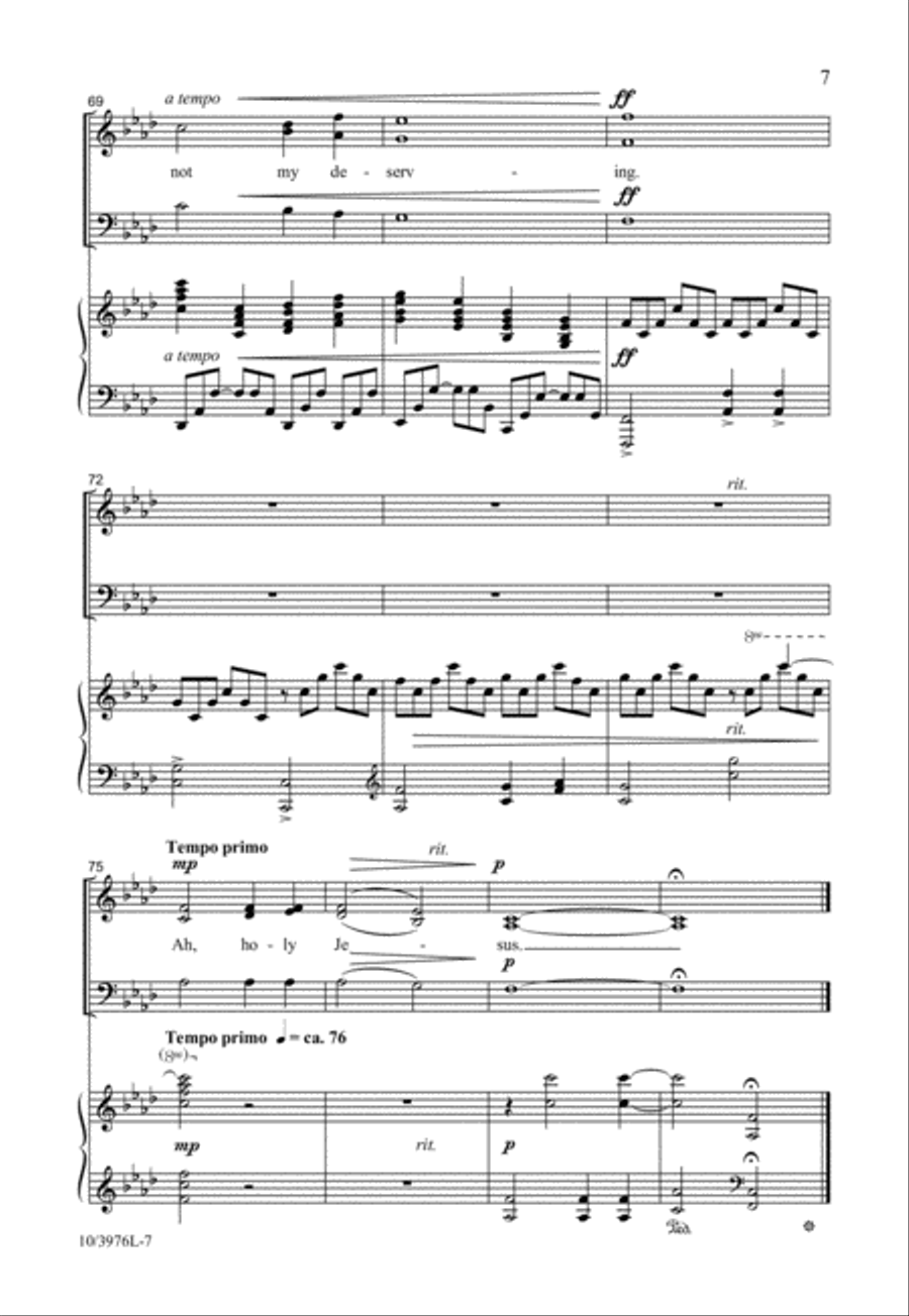 Ah, Holy Jesus Ah, Holy Jesus 3-Part scores gallery preview page 7