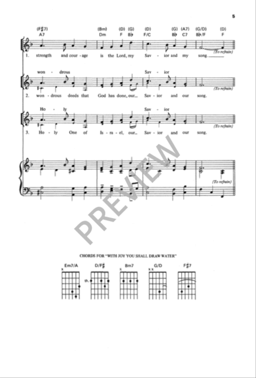 With Joy You Shall Draw Water 4-Part scores gallery preview page 6