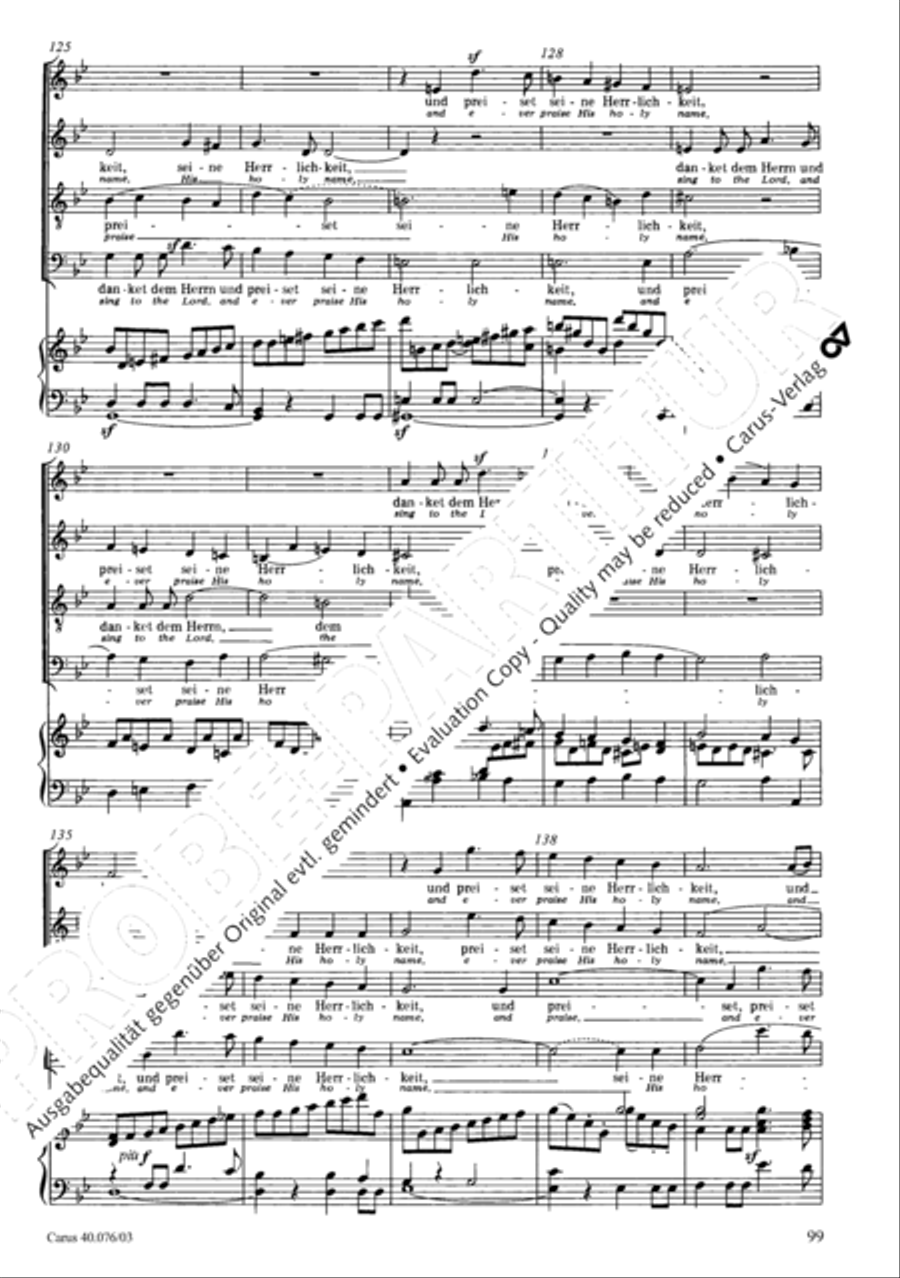 Hymn of Praise, MWV A 18 SSAATB scores gallery preview page 100