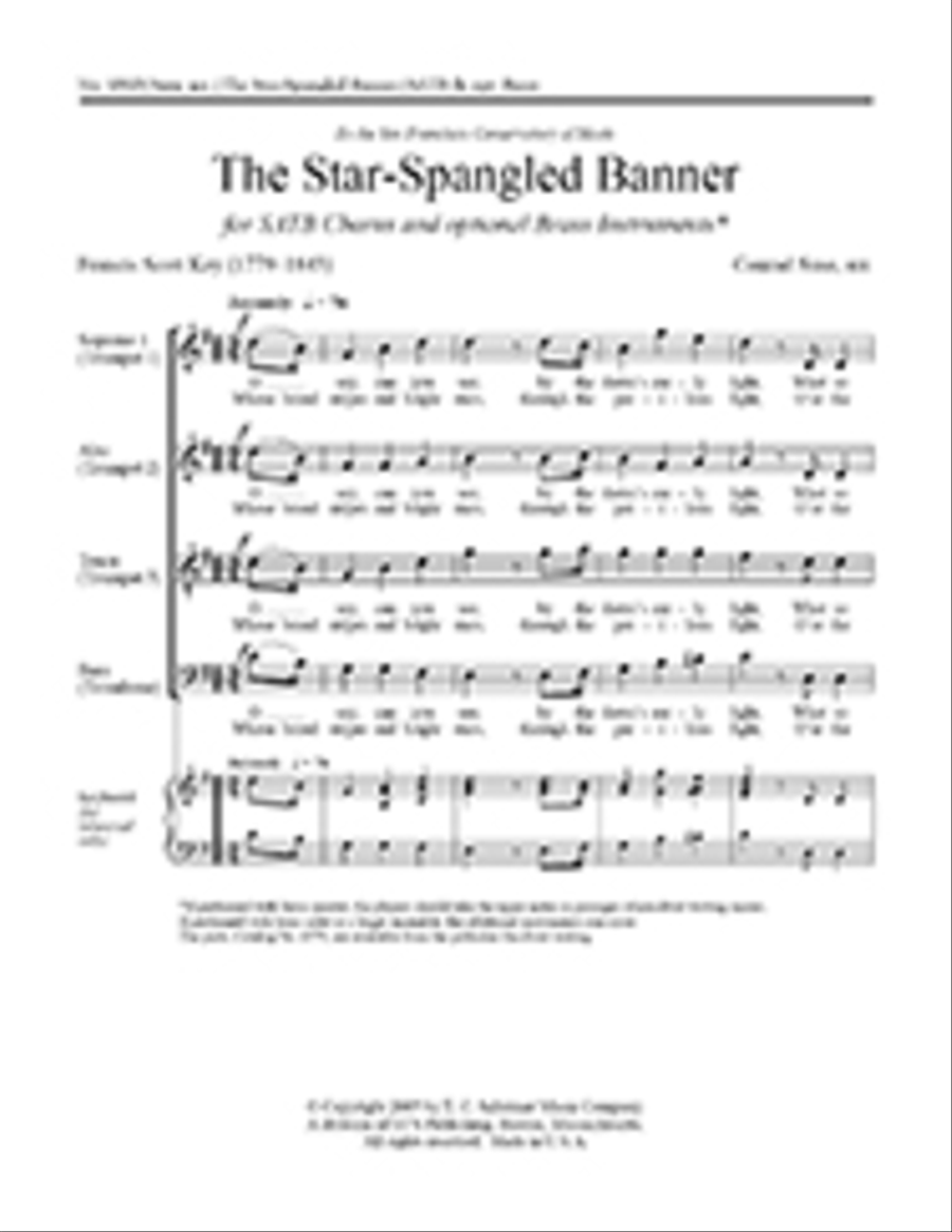 The Star-Spangled Banner 4-Part scores gallery preview page 1