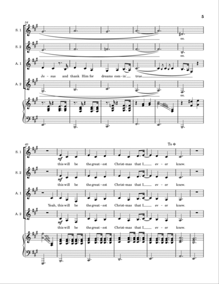 The Greatest Christmas SSAA scores gallery preview page 6