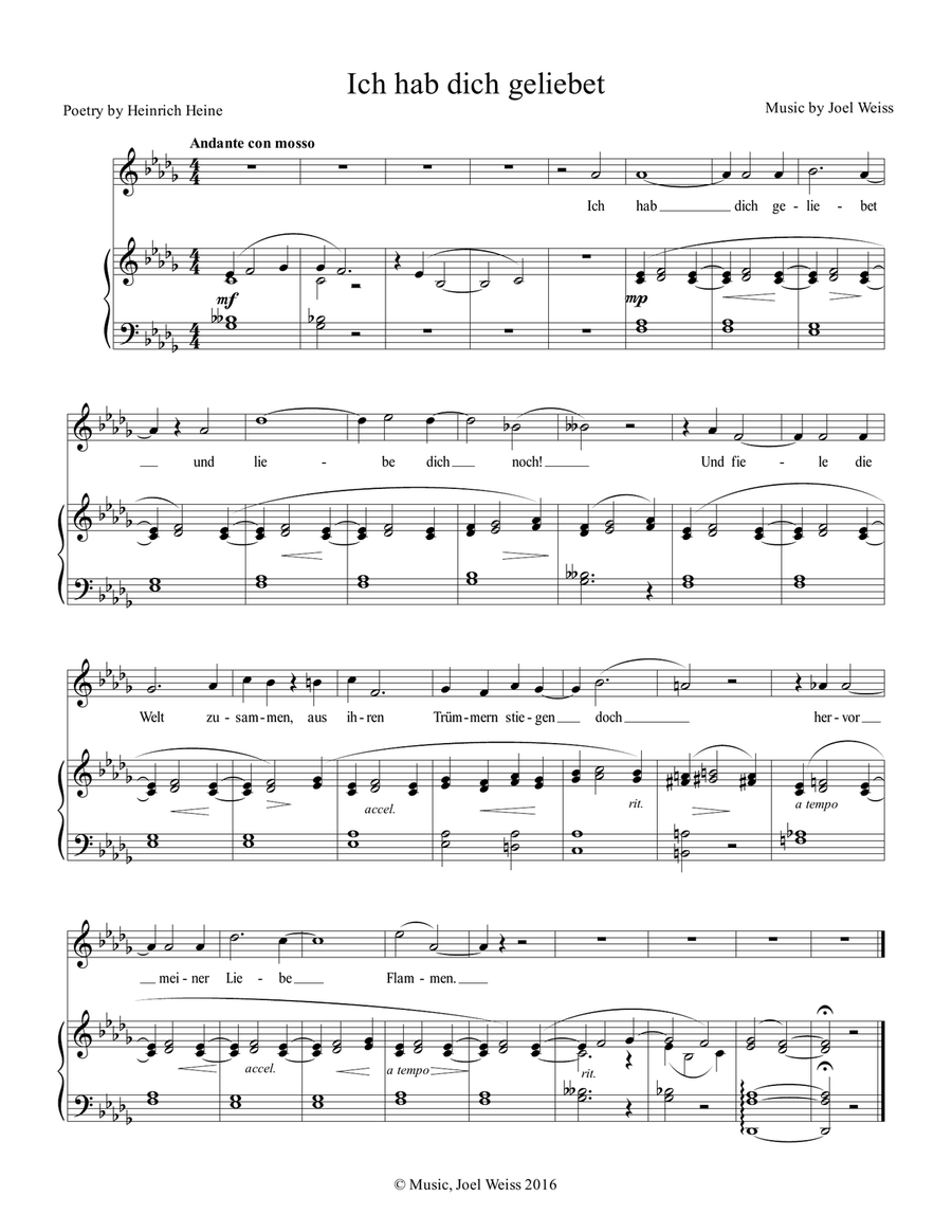 Ich hab dich geliebet Voice scores gallery preview page 1