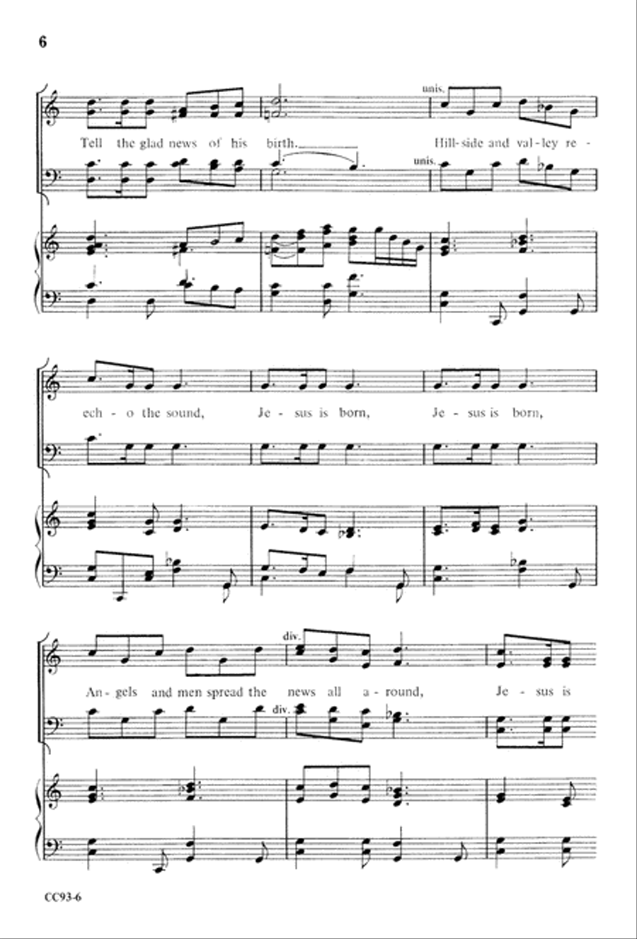 Jesus Is Born Jesus Is Born 4-Part scores gallery preview page 8