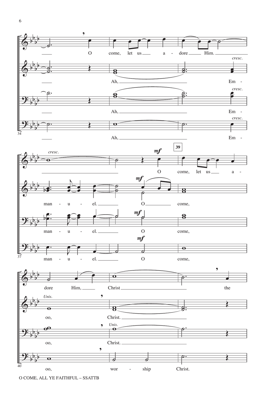 O Come, All Ye Faithful O Come, All Ye Faithful 4-Part scores gallery preview page 5