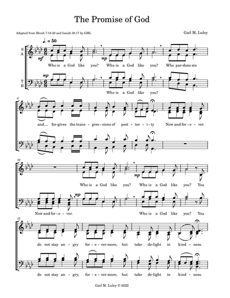 The Promise of God for SATB divisi, a cappella image number null
