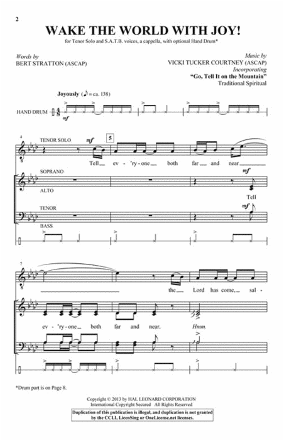 Wake the World With Joy! Wake the World With Joy! 4-Part scores gallery preview page 2