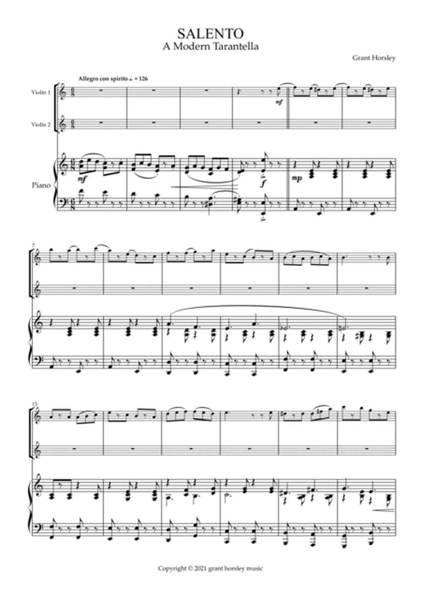 "Salento" A Modern Tarantella for Violin Duet and Piano- Intermediate image number null