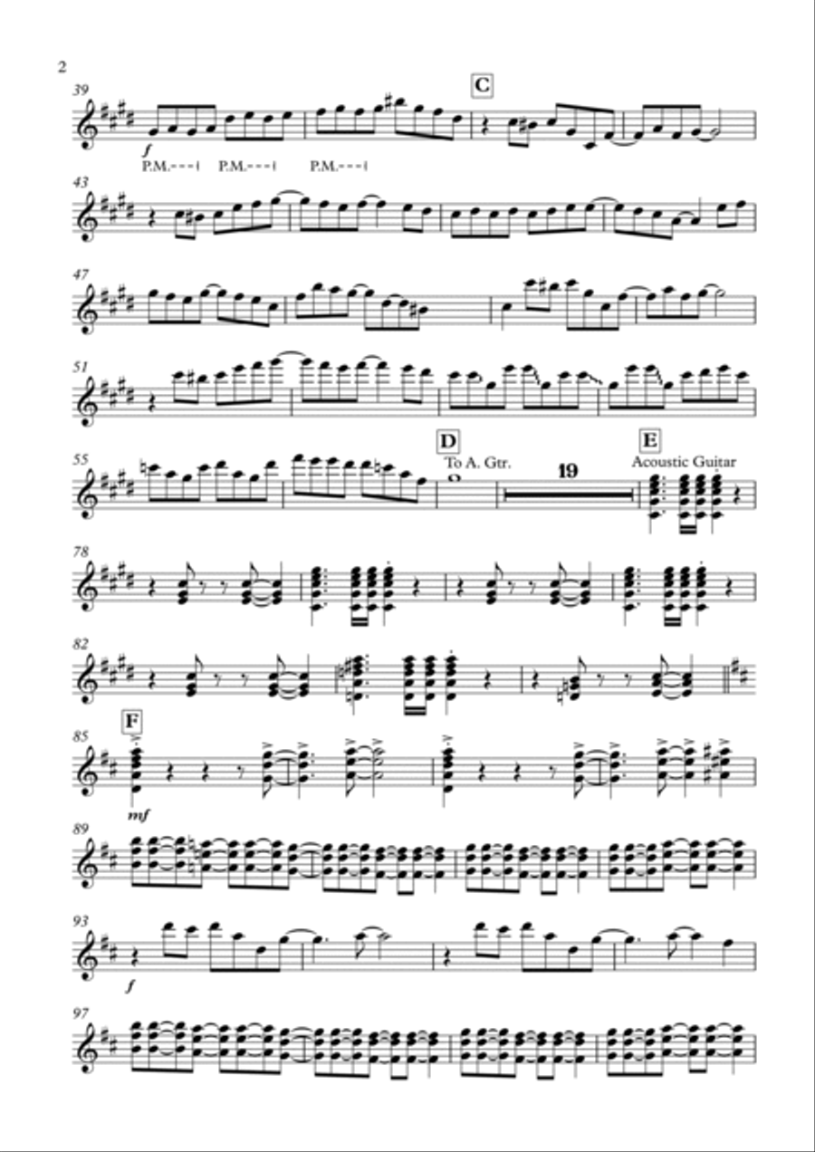 Confidence (Guitar Section) Guitar Solo scores gallery preview page 2