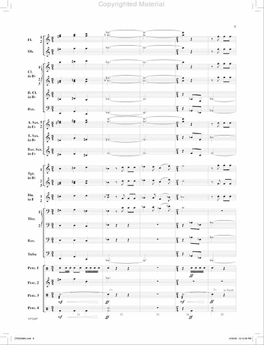 I. Jambo (from Ngoma Za Kenya) I. Jambo (from Ngoma Za Kenya) Concert Band scores gallery preview page 10