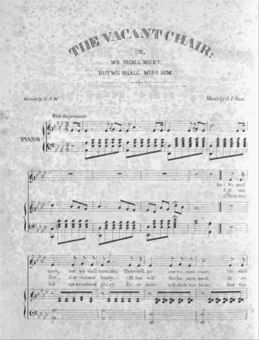 The Vacant Chair, or, We Shall Meet, But We Shall Miss Him Voice scores gallery preview page 2