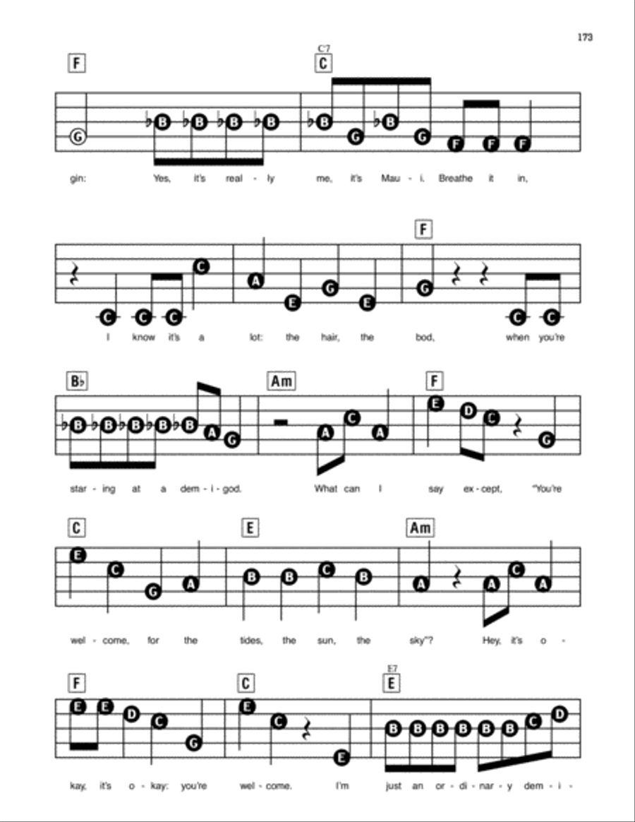 You're Welcome (from Moana) Electronic Keyboard scores gallery preview page 2