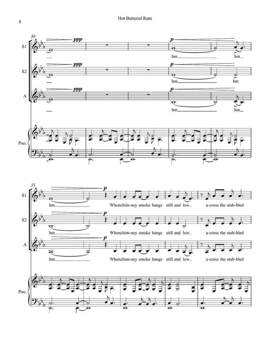 Hot Buttered Rum Hot Buttered Rum SSA scores gallery preview page 4