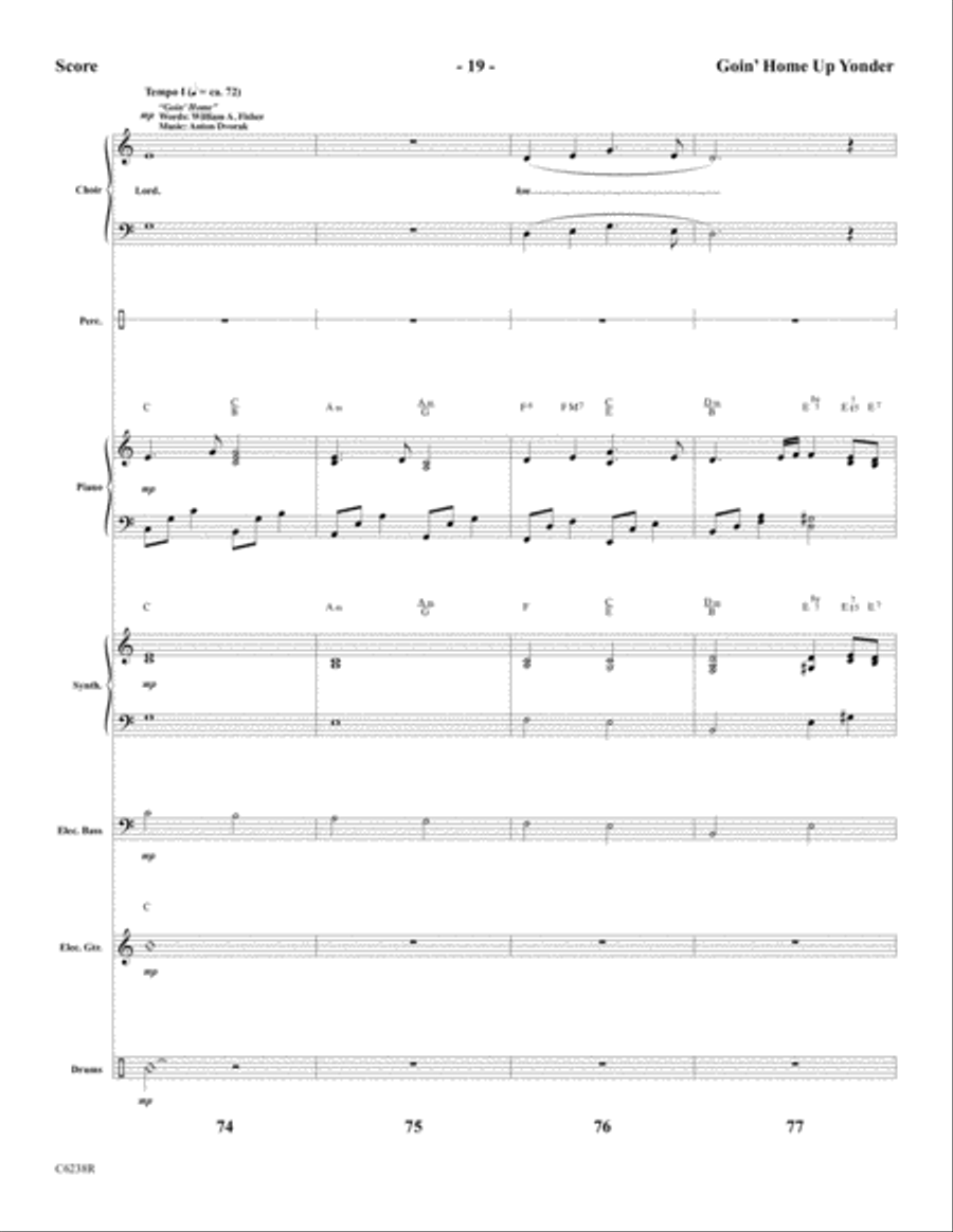 Goin' Home Up Yonder Choir scores gallery preview page 21