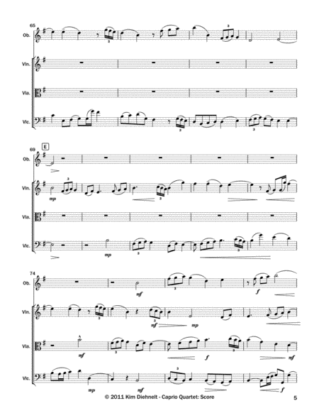 Diehnelt: Caprio for Oboe Quartet